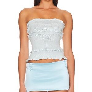 Balena Tube Top in Powder Blue GUIZIO XXS